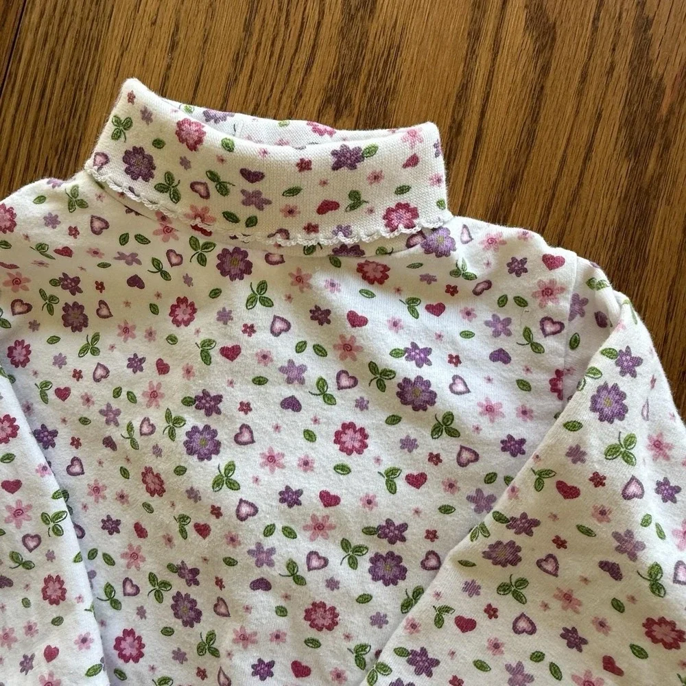 Vtg One Piece Body Suit Set Of‎ 2 Baby Girl 12 Months Pink Cotton Oshkosh Floral